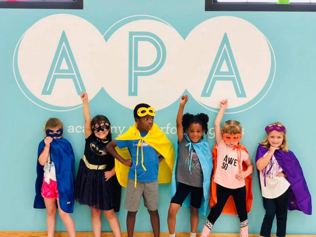 Picture of kids dressed up for halloween at APA